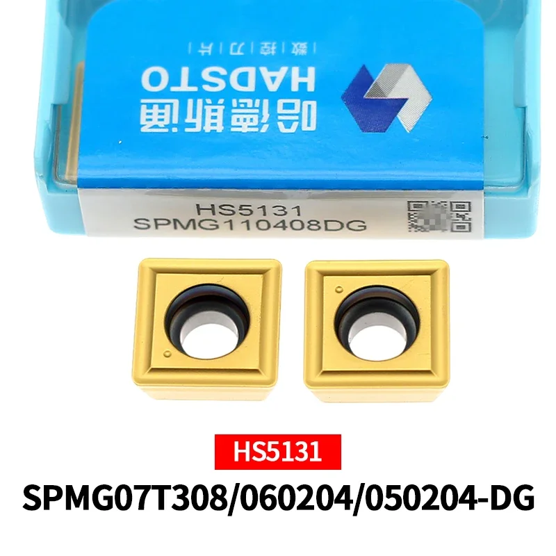 

10pcs HADSTO Carbide Drilling Inserts SPMG050204 SPMG060204 SPMG07T308 SPMG090408 SPMG110408-DG HS5131 CNC Cutting Blades