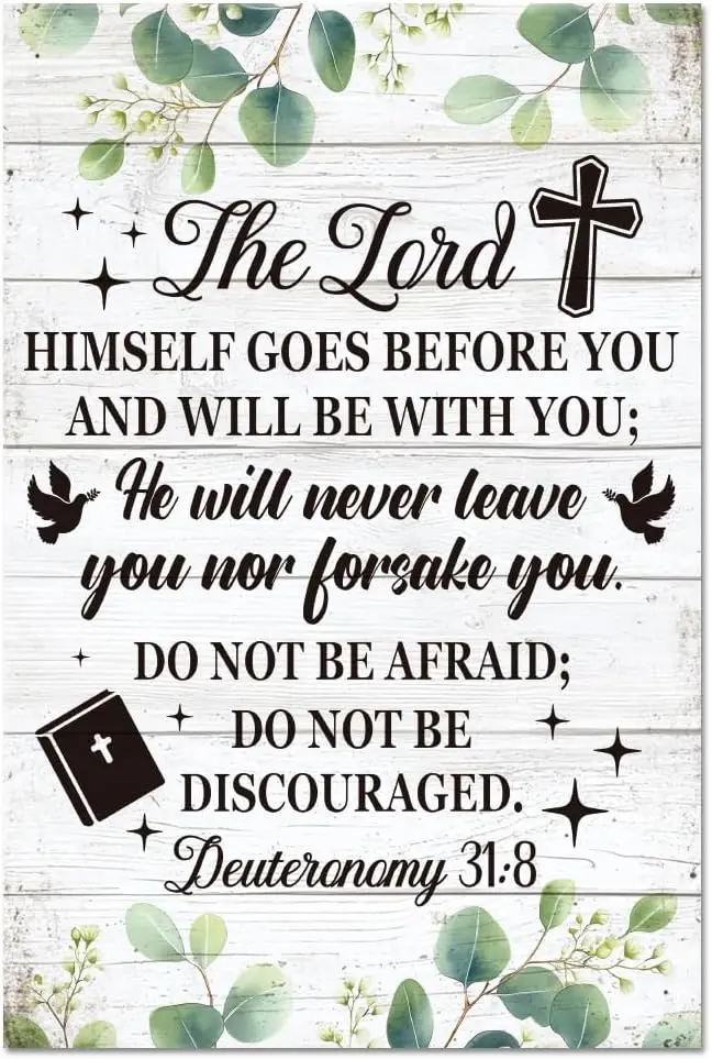 Bible Text Metal Tin Sign Vintage Easter Words Painting Signs Retro Religion Wall Poster Plaque for Home Church Office
