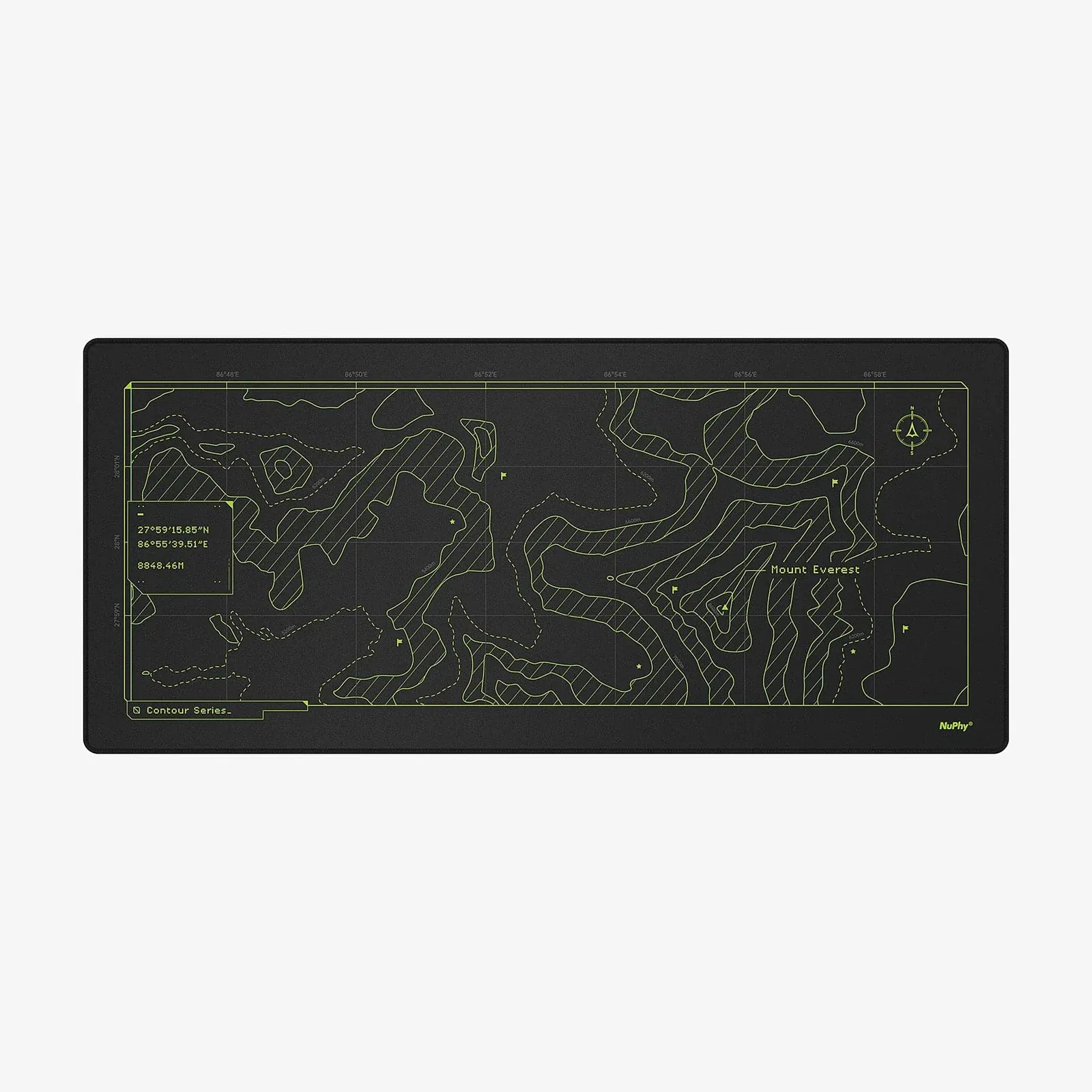 Imagem -03 - Mouse Pad com Contornos Nuphy Everes Emi Koussi Monte Fuji Mont Blanc Deskmat