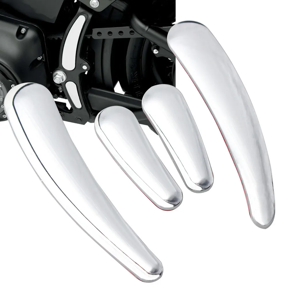 Motorcycle Chrome Curved Swingarm Frame Inserts Decorative For Harley Softail Heritage Springer Deluxe Bad Boy Fat Boy 1990-2007