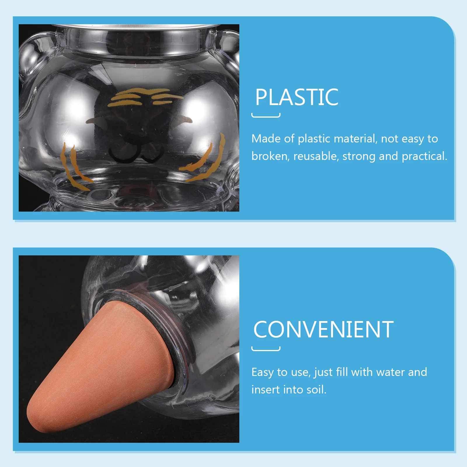 

2pcs Self Watering Spikes Automatic Plant Waterer For Indoor Plants Garden Watering Tool Reusable Plastic Devices For Potted