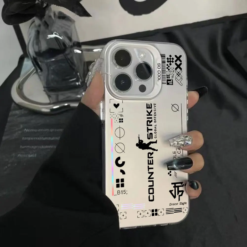 حافظة لهاتف سامسونج جالاكسي S25 S24 S23 S22 S21 S20 نوت 20 FE Ultra Edge Plus 5G مضادة للسقوط من Fashion Ins Game CSGO 2