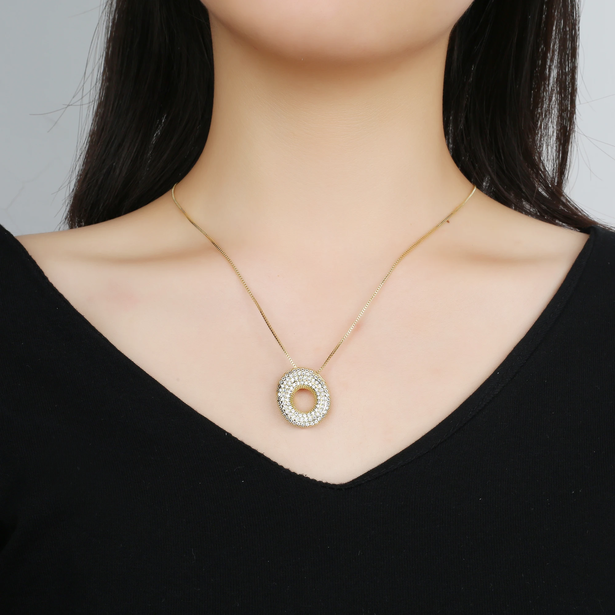 قلادة بدلاية مكتنزة مطلية بالذهب ثلاثية الأبعاد ، زركونيا لامعة ، 26 حرفًا ، هيب هوب ، مجوهرات حفلات ، هدية للرجال والنساء ، ملابس يومية ، فاخرة #6