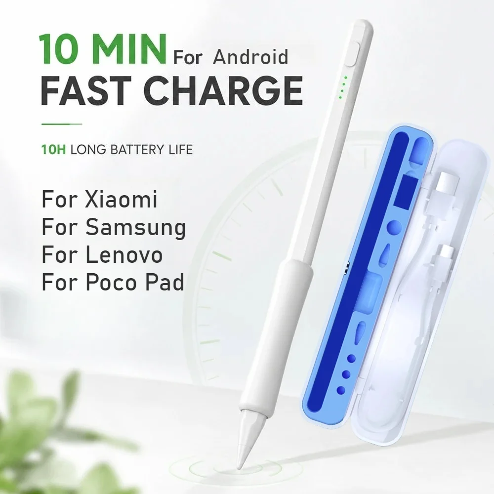 Fast Charge Stylus Pen Pens for Samsung Galaxy Tab S A9 A9+ Rechargeable Tilt Sensitivity Pen Drawing Pen Sleeve Set for Android