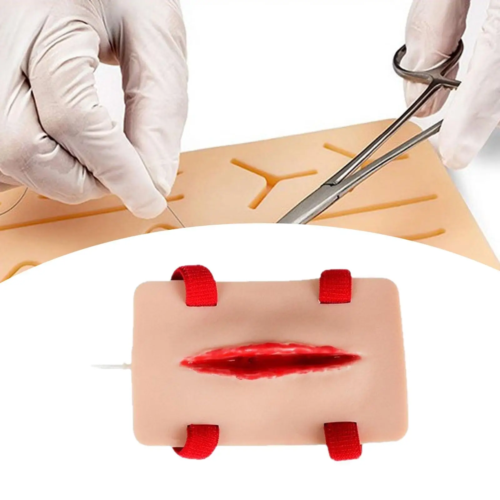 

Surgical Suture Practice Model Medical Education Versatile Sturdy Skin Color First Aid Practice Manikin Wound Packing Trainer