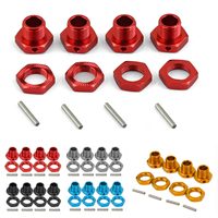 4PCS RC Wheel Hex Driver 17MM Aluminum Alloy Wheel Hex Coupler Upgrade Accessories Parts Kit for HSP 1/8 RC Crawler Car Parts