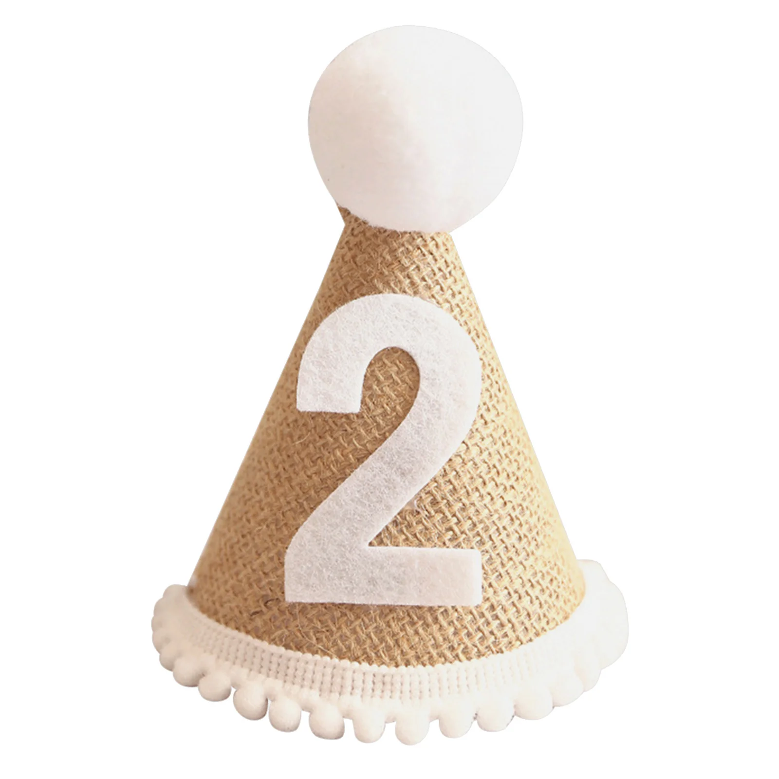 

1 pc Hat Linen Favor Party Hat With Ball Design Photo Prop For Birthday Party Birthday Headwear Decoration Favor