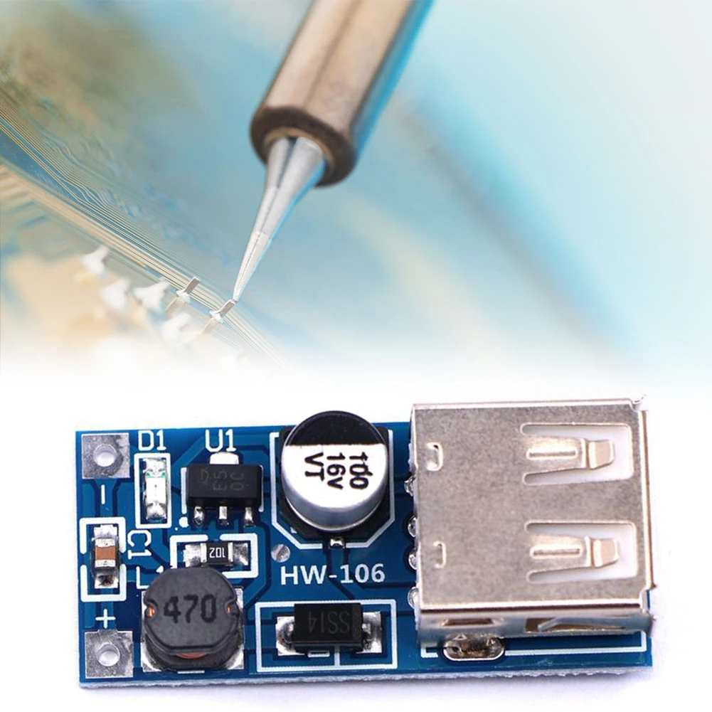 DC-DC Boost Power Supply Module 0.9V-5V To 5V Step Up Booster Power Supply Module High Efficiency Mini USB DC-DC Boost Converter