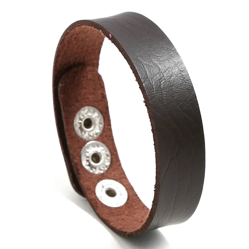 

Factory Direct Sales! Brown Bracelet for Men Women Leather Bracelets & Bangles Black and Brown Color Bracelet for Man