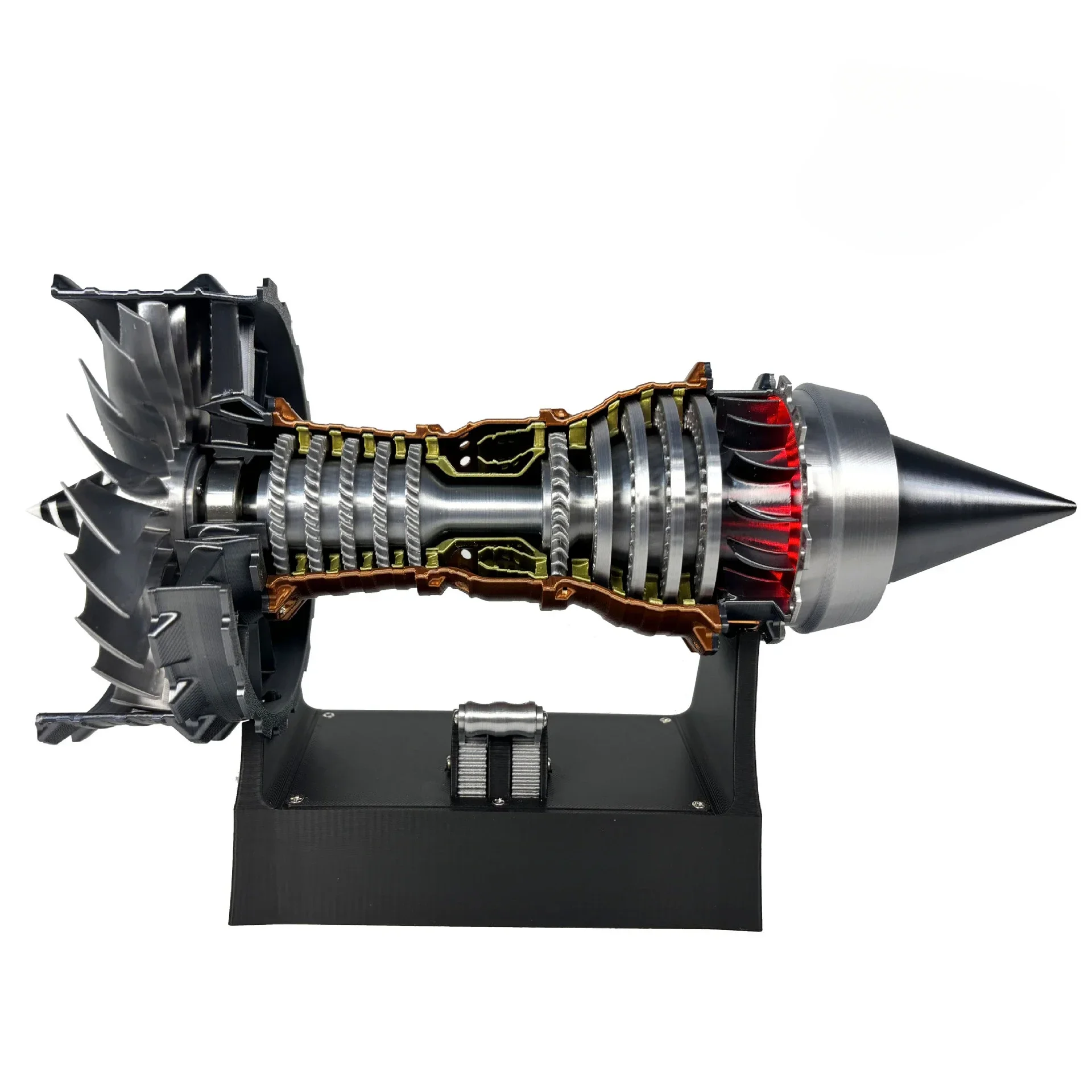 Jet Aero Engine Model Simulation Aerospace Turbofan Engine Assembling Luminous Launchable Toy