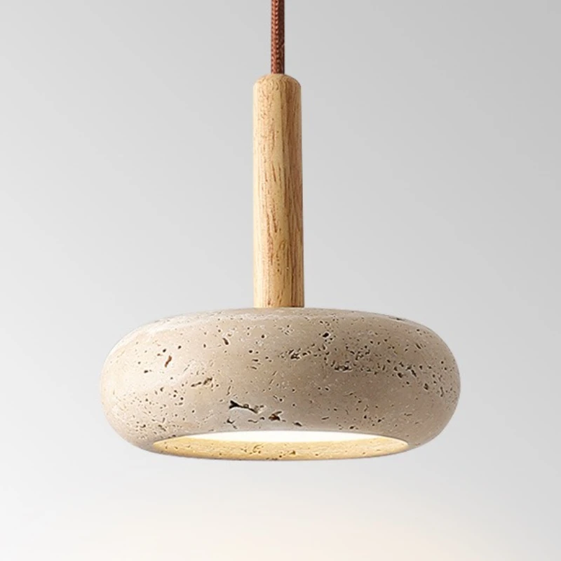 

Retro Wabi-sabi Style Bar Lamp, Yellow Cave Stone Small Chandelier, Dining Room Lamp, Bedroom Bedside Chandelier, Cream Style