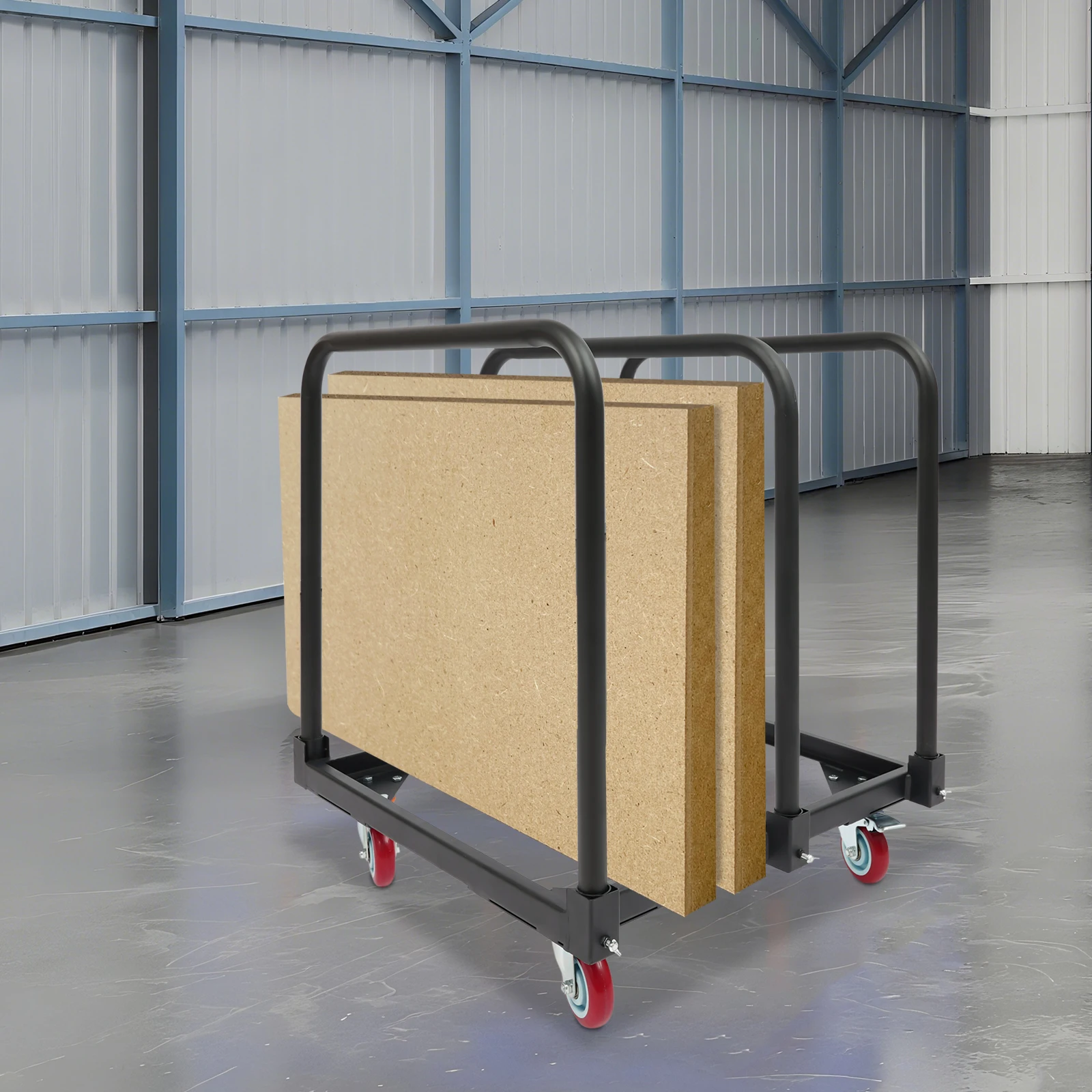 3 Pole Panel Cart Heavy-Duty Folding Table Cart Folding Table Cart with 4 Universal Wheels