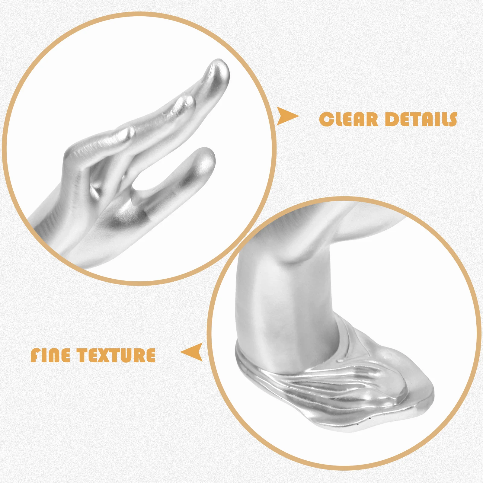 

Jewelry Display Stand Holder Accessories Rack Hand Resin Desktop Ring Mannequin