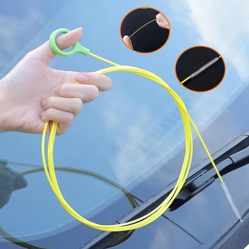 230cm Car Drain Dredge Cleaning Scrub Brush Auto Sunroof Long Hoses Detailing Cleaning Tool Spiral Cleaning Brush Drain Cleaner