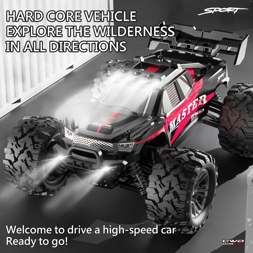 KF15 1/16 RC Car 4WD High Speed Off-road 2.4G Remote Control Cars With LED Lights Drift Racing Truck Electronic Toy For Kids