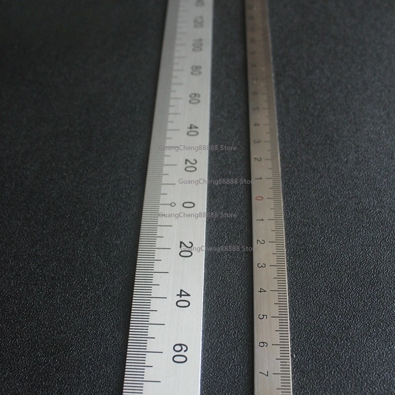 آلة طحن مقياس قياس النجارة 600 مم 0 صفر في الأوسط مسطرة من الفولاذ المقاوم للصدأ الألومنيوم #3