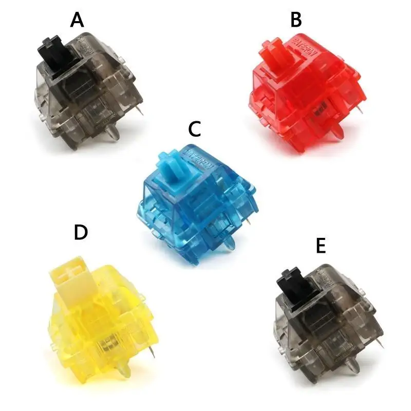 

Y1UB 5Pin Mechanical Keyboard Accessories V2 Switches 60g 67g 70g Bottom Force Smooth Keyswitch for DIY