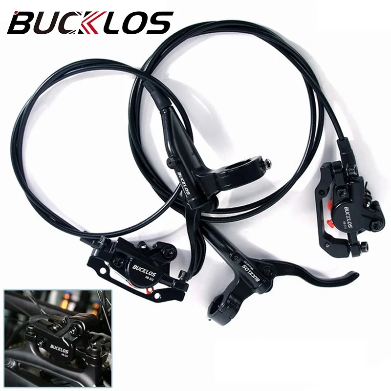 

BUCKLOS Велосипедные тормоза MTB Тормоз Гидравлический дисковый тормоз Давление масла MTB Дисковый тормоз Комплект 160 мм Рычаг ротора Обновление деталей велосипеда