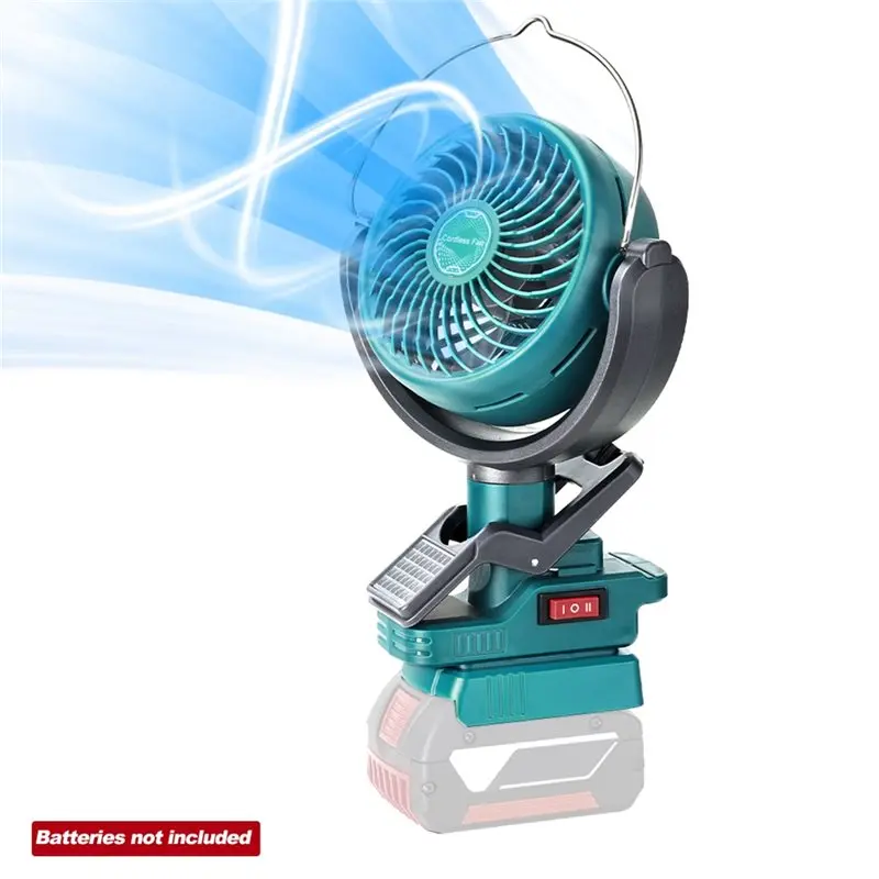 A21F-For Stroller Camping Outdoor Cordless Clip Fan For Bosch 18V Battery 2 Speed Dual USB Portable Cooler Fan