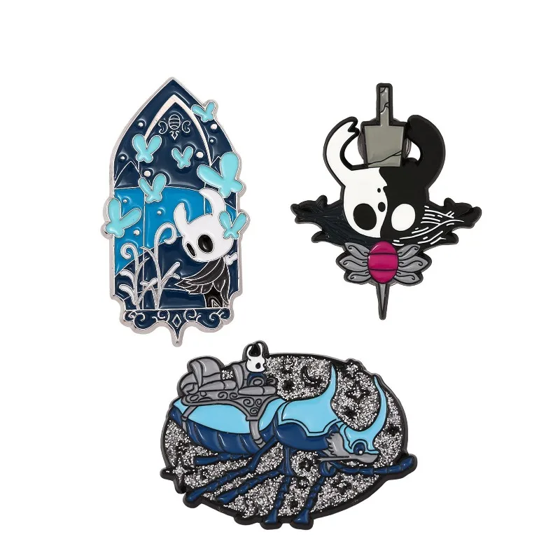 Hollow Knight Alloy Drip Oil Enamel Brooch Badges Decorative Lapel Pins for Backpack Clothing Game Themed Collection Gift view 4
