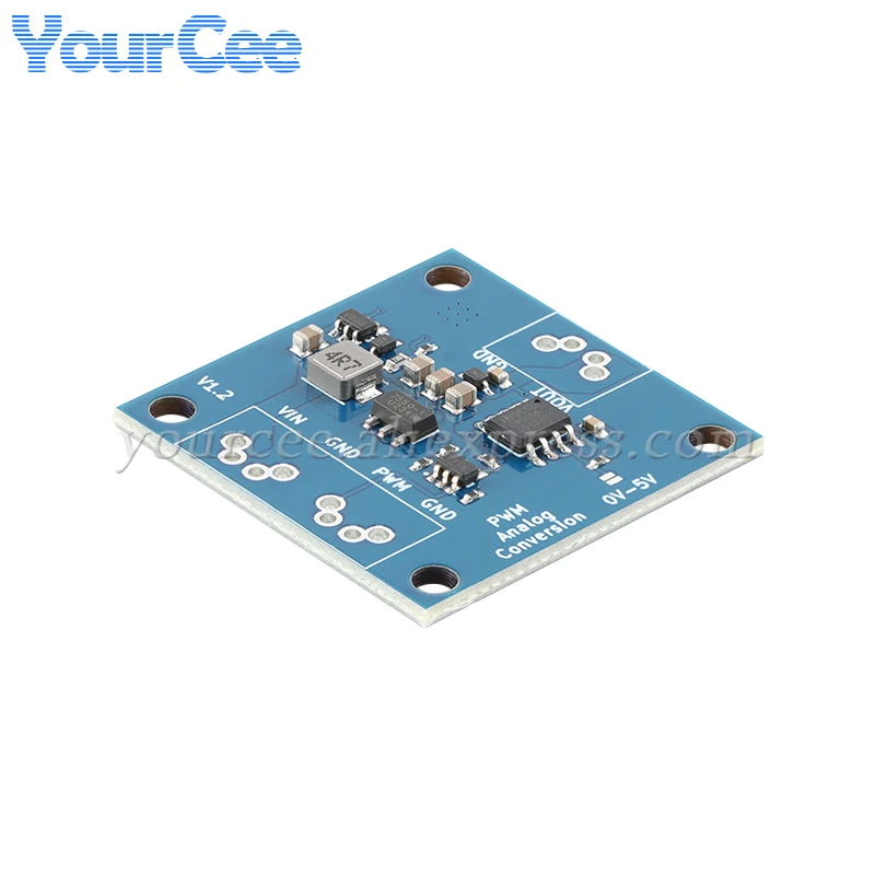 2pcs/1pc PWM Signal to Voltage 0-100% to 0-5V / 0-10V Output 22Hz-20kHz 3.3V-24V Digital Analog Signal Conversion Board Module