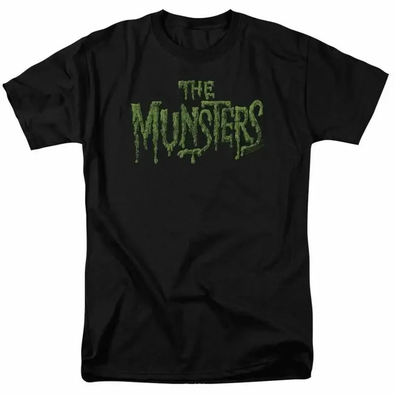 The Munsters Distress Logo T Shirt Mens Licensed Classic TV Show Black