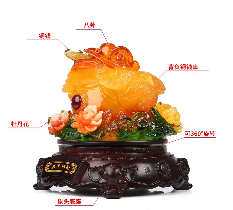 Asia HOME Store shop company business Prosperity Recruit money GOOD luck ZHAO CAI Fortune JIN CHAN FENG SHUI talisman statue