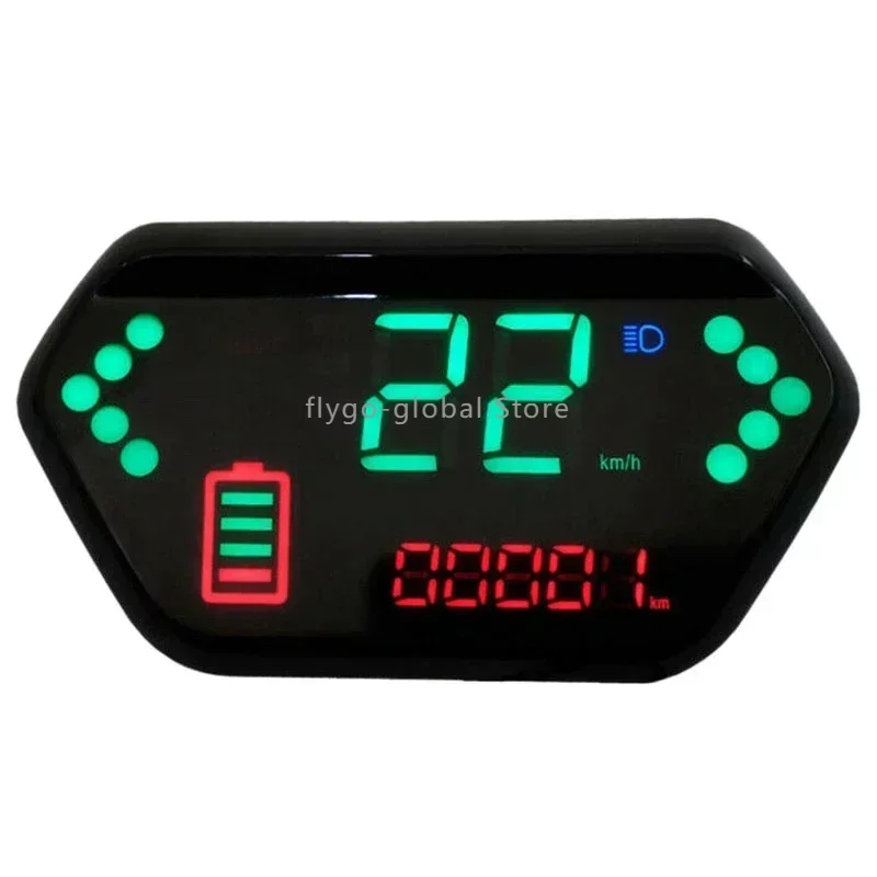 48V / 60V Motorcycle Odometer Digital LCD Display Tachometer LCD Speedometer for Electric Motorcycle