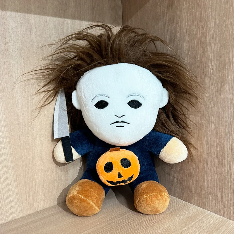 5/10pcs Halloween Horror Michael Myers With Plush Toys Anime Horror Dolls Pillows Christmas Birthday Gifts