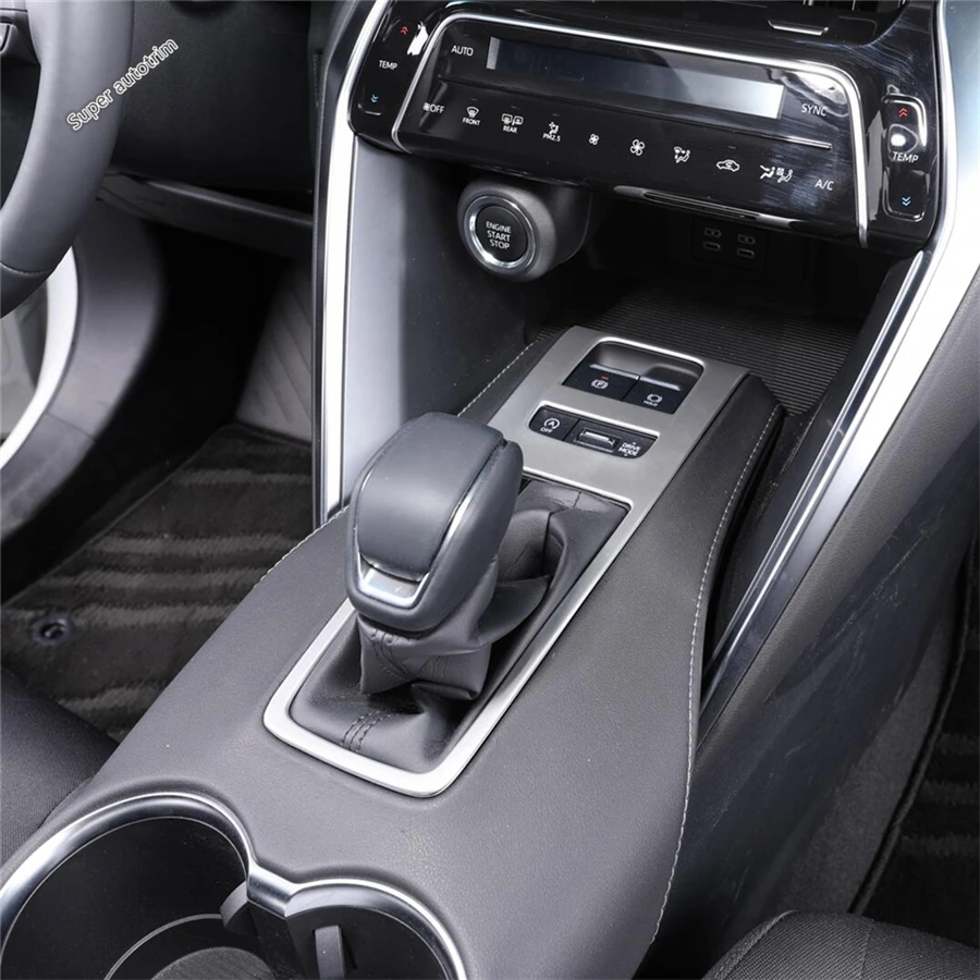 

Car Center Console Gear Shift Box Panel Decoration Cover Trim For Toyota Venza / Harrier 2021 - 2024 Carbon Fiber Accessories