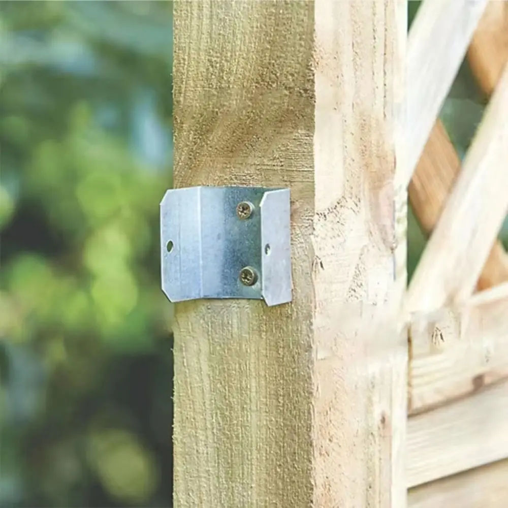

Sturdy Fence Panel Clips Iron Weather Resistant Vertical Mounting Bracket Convenient Anti Rattling U-shaped Clips Fences