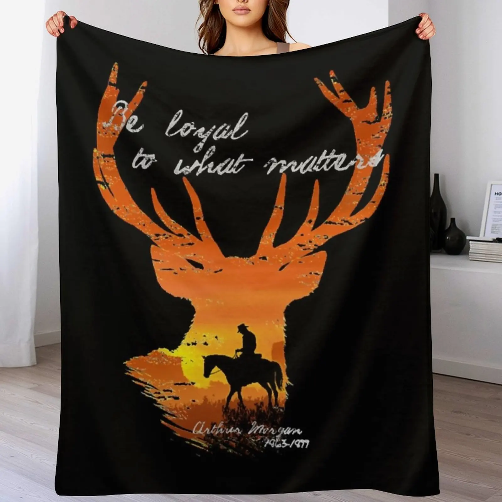 Be Loyal to what matters Arthur Morgan Throw Blanket Summer Fashion Sofas Thins Blankets