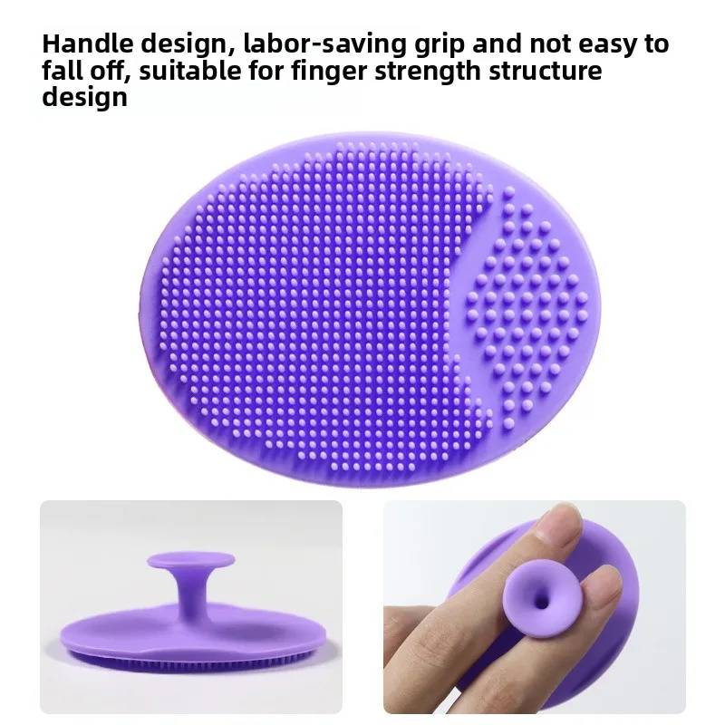 ‌ Brosse de massage du cuir chevelu en silicone – Shampoing 2 en 1 et nettoyant pour le visage, exfoliant pour peaux sensibles/soin des cheveux