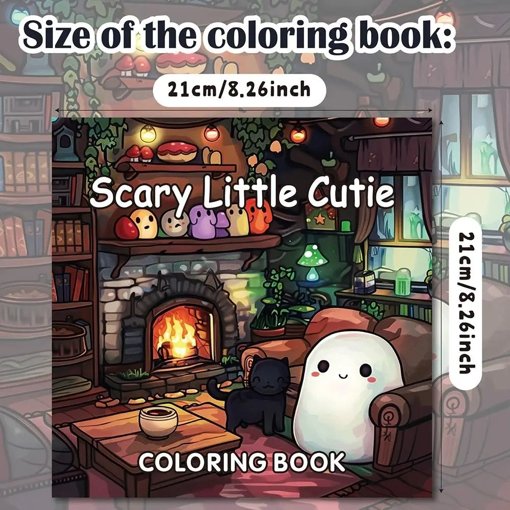 Divertente libro da colorare per cartoni animati, pittura antistress, regalo, libro educativo per scarabocchi, per adulti e adolescenti