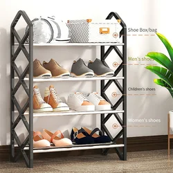 4 Tiers Shoe Hanger Rack Holder Cabinet Home Dorm Room Assembly Shoecase Sneakers High Heels Slippers Storage Organizer Shelf