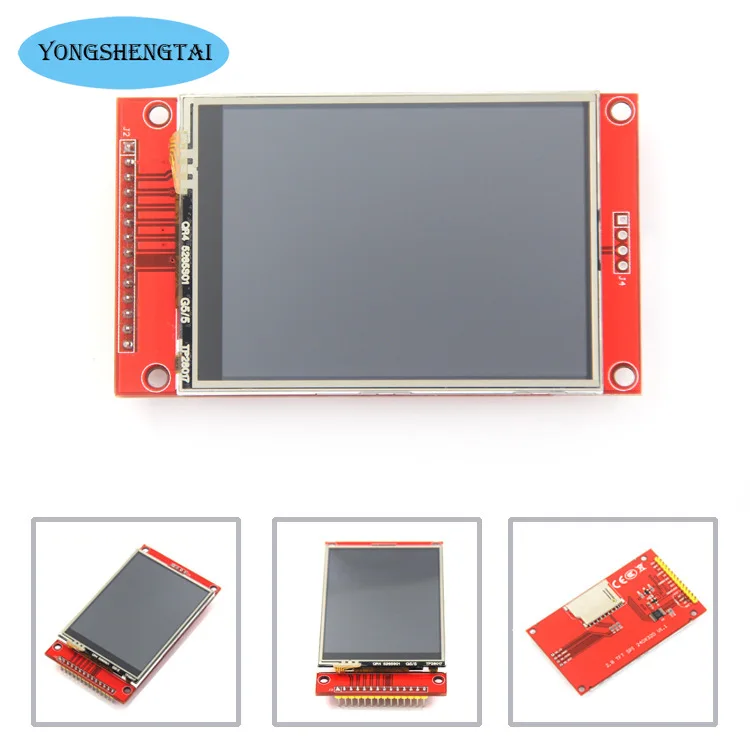 Módulo de pantalla LCD TFT Serial SPI de 3,2 pulgadas, 320x240, con controlador de Panel táctil IC ILI9341 para MCU sin pantalla táctil