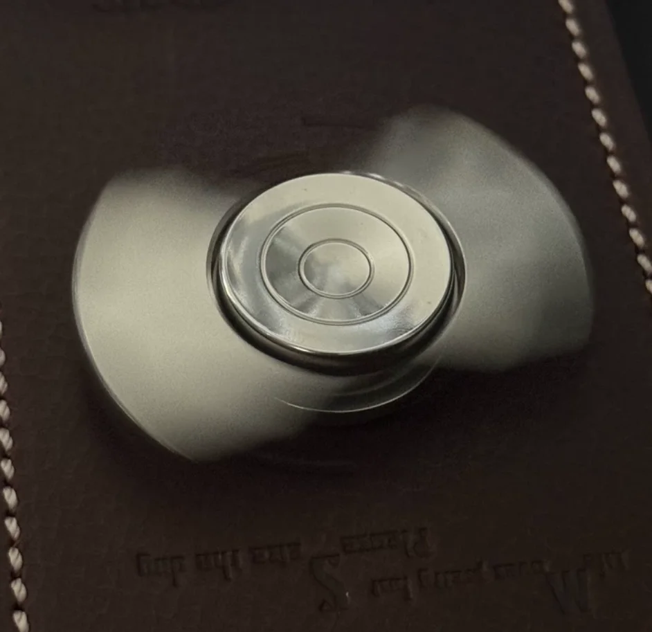 Used EDC Blue jar MonoSkate two page valley stainless steel stone wash fidget spinner metal decompression toy