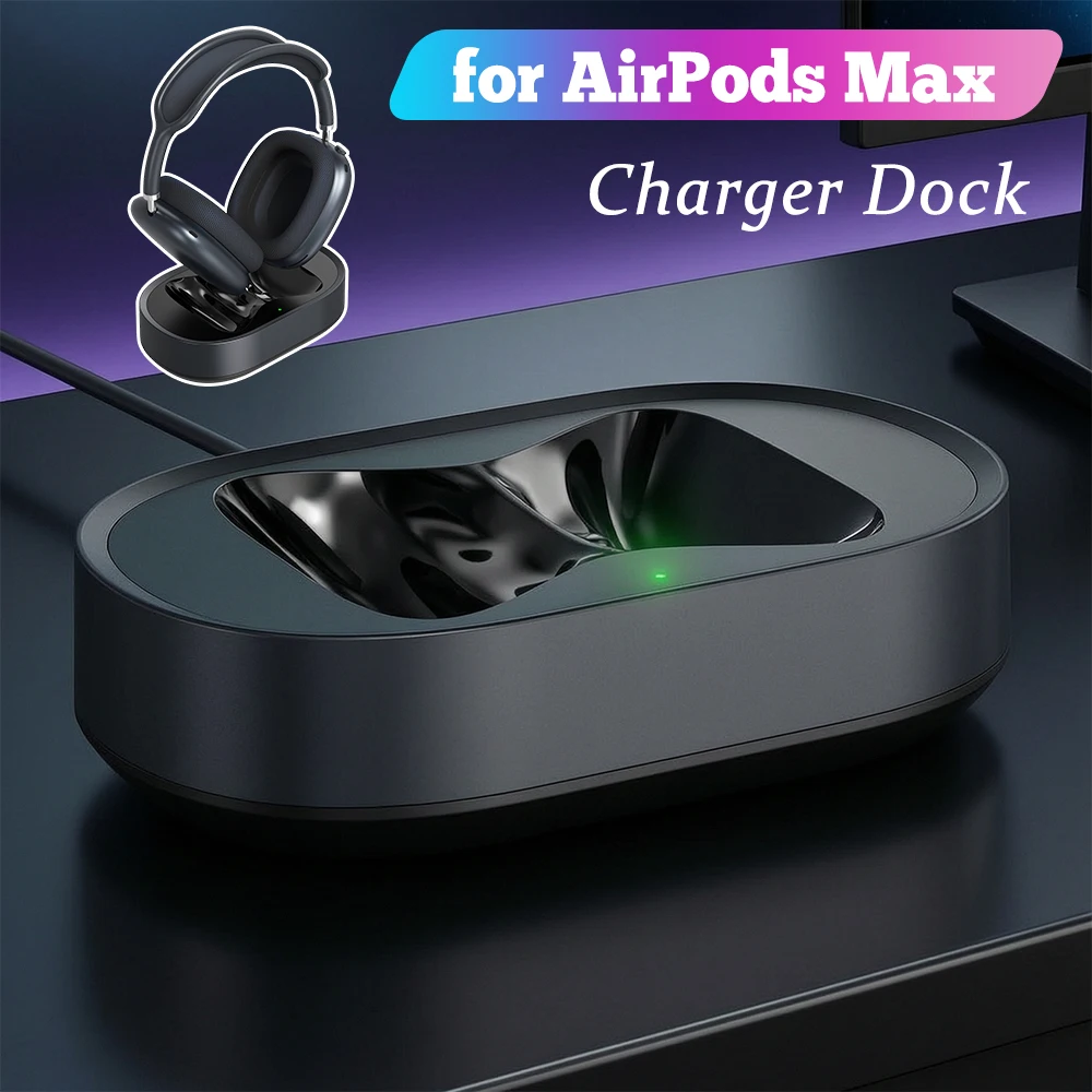 

Настольная магнитная зарядная станция для наушников Apple AirPods Max: зарядное устройство 2-в-1 и подставка для наушников с утяжеленным основанием