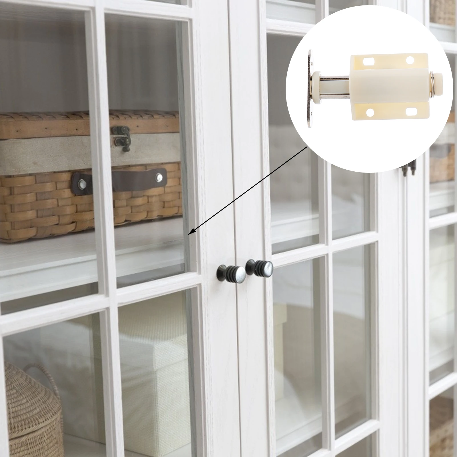 

10Pcs Magnetic Buffer Rebounder Automatic Cabinet Door Soft Close Damper Furniture Hardware Accessories Magnetic Buffer