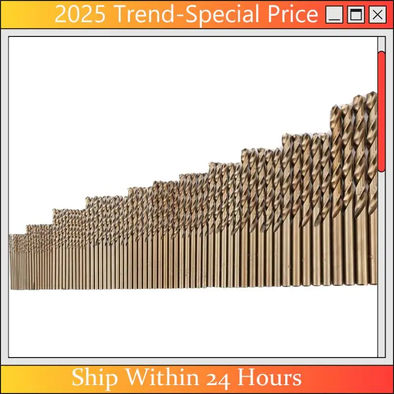 

Feb.74Pcs 40-133Mm Length Drill Bits Wood Metal Drilling High Speed Steel M35 Cobalt Twist Drill Bit Drill Bits
