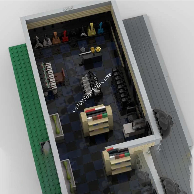 747pcs MOC Modular Music Store Educational Model Building Blocks Christmas Gift Premium Collector Edition Perfect for Adult Fans