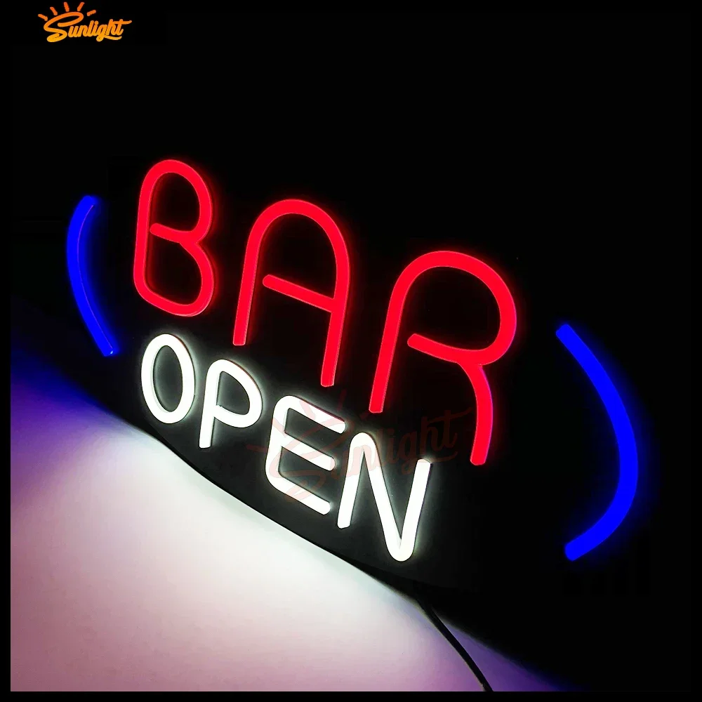 OPEN Neon Sign Light LED Wall Decoration Neon Lamp Bedroom Home Party Commercial Lighting Colorful Tube Club KTV Night Light OPE