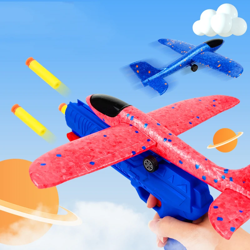 Lanceur d'avion en mousse pour enfants, jouet d'extérieur pour garçons, jeu de catapulte sportive, cadeaux d'anniversaire et de Noël pour filles, 24cm