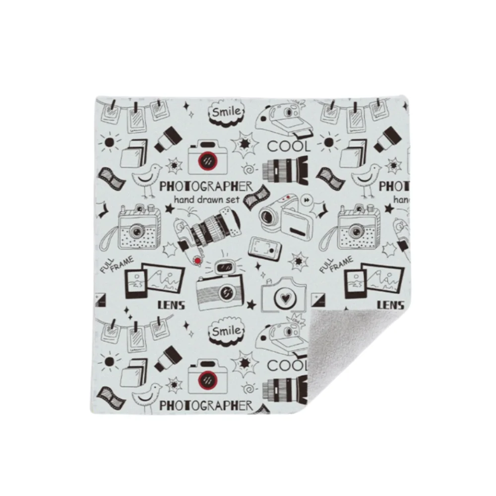 New New Hundred Sticker Cloth Silent Self-adhesive Camera Lens Organizer Cute Square Protection Bag Laptop Bag