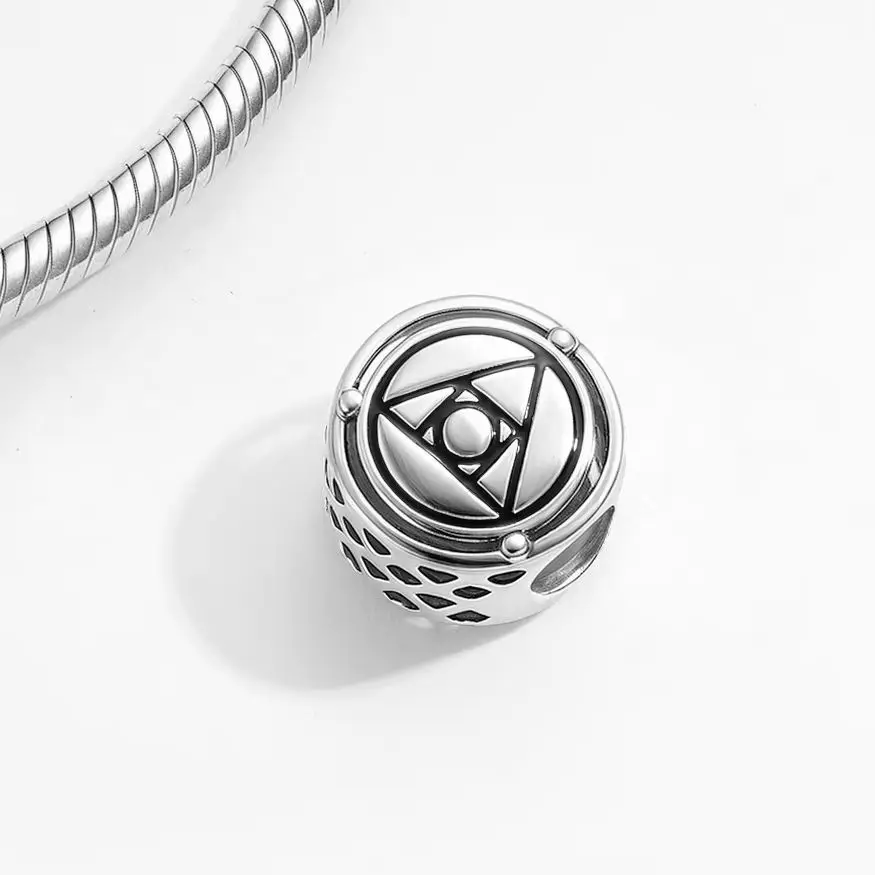 

Спрей, стерлинговое серебро 925, философский камень, треугольник, мощность, подвеска из бисера, ювелирное изделие, подарок, подходит для оригинального браслета, ювелирные изделия своими руками, Acce