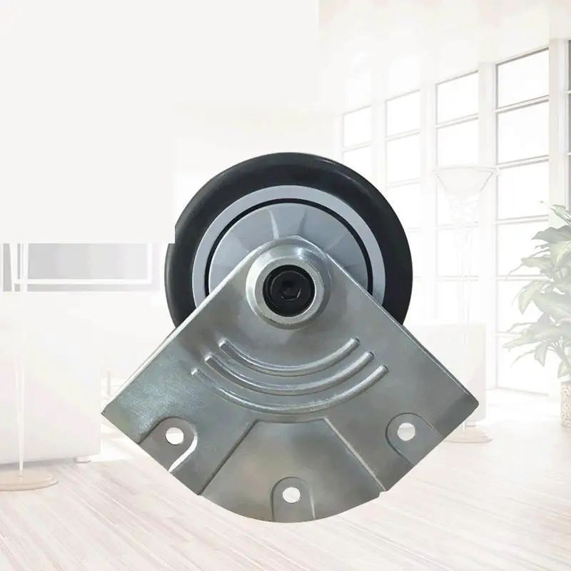 

1 Pc 3-inch Aluminum Alloy Bracket Special Caster For Aircraft Box Mute Rubber Corner Wheel Grey Bag