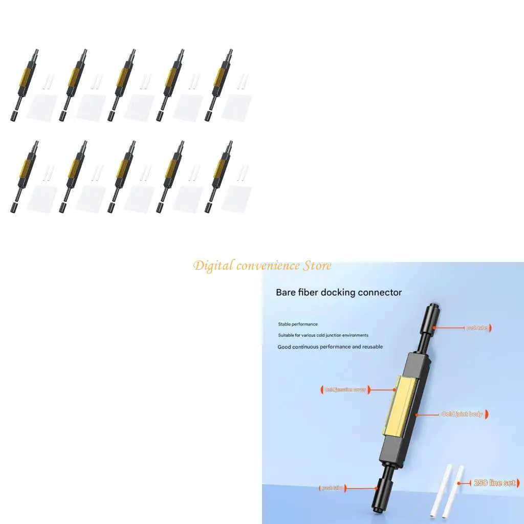 

97QA Telecom Standard Metal Quick Connectors Bare Fiber Low Insertion Loss Portable Installation