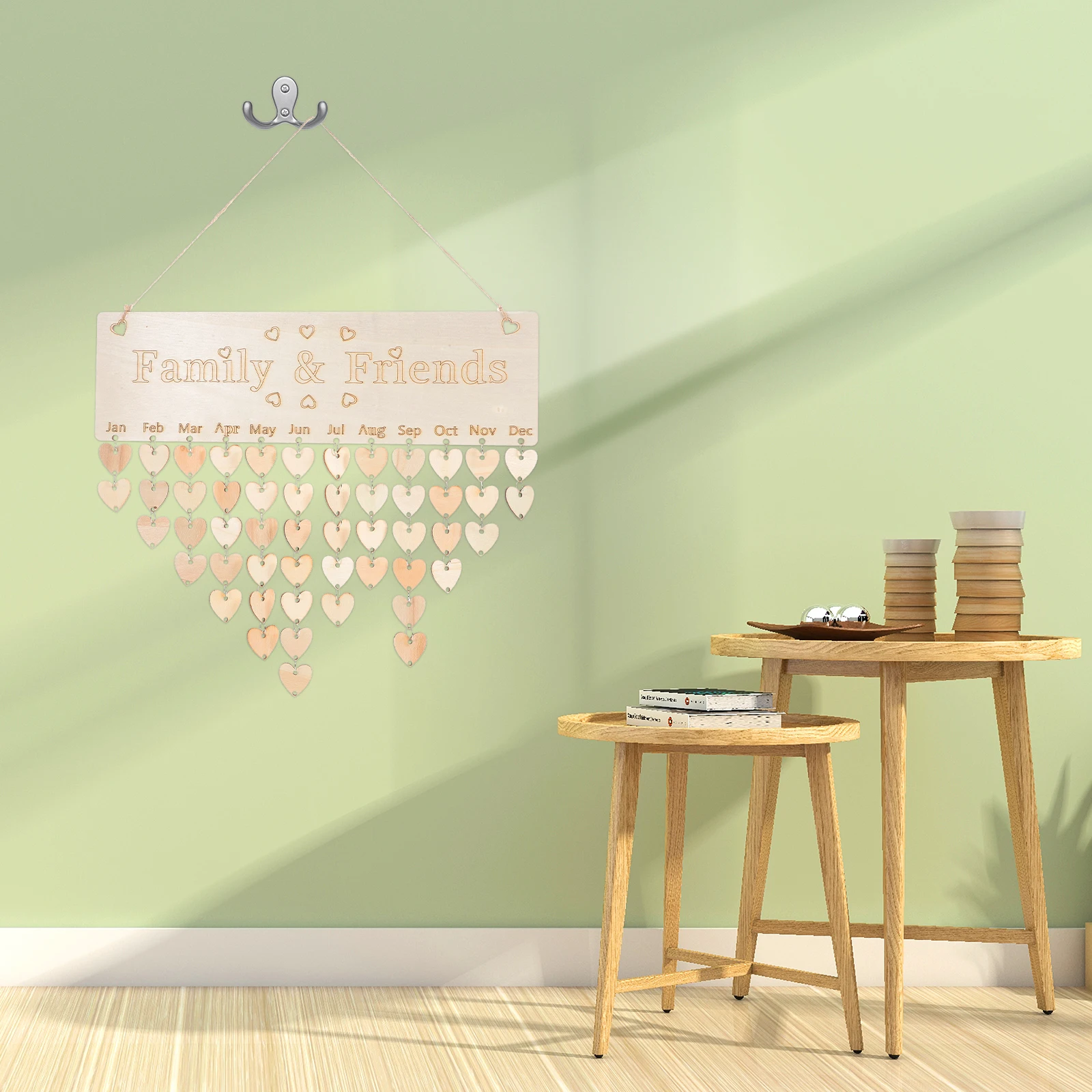 

Plaque Calendar Board Birthday Banner Iron Family Wooden Gift Tags Tags Wall Decor Wooden Sign Personalized Gifts