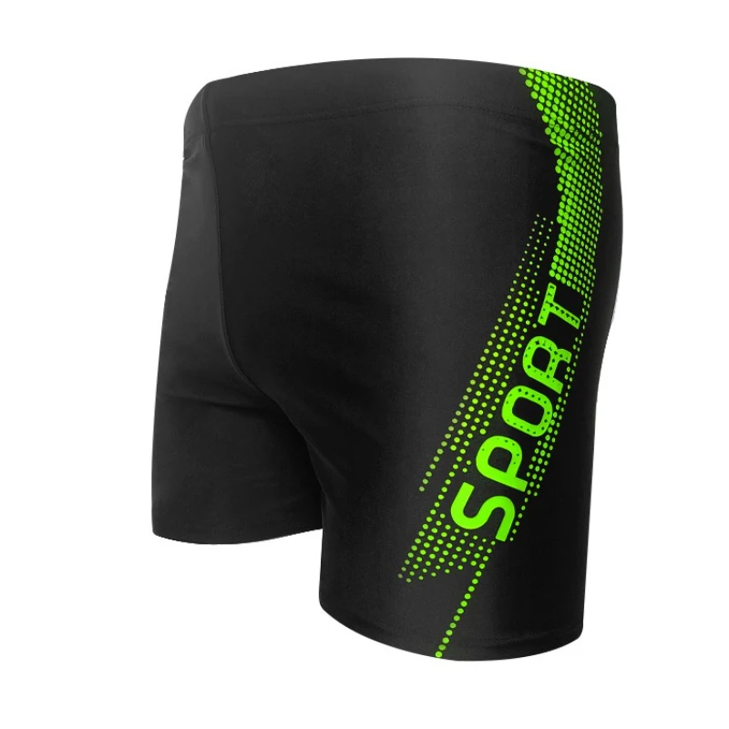 

Пляжные плавки для мальчиков, плавки с плоским углом, брюки из шелковистого гладкого быстросохнущей ткани для бассейна