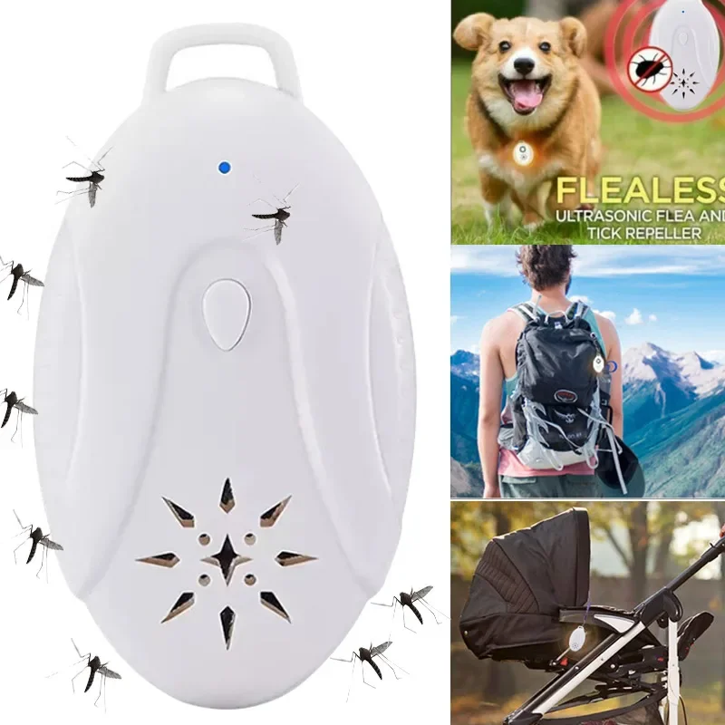 Ultrasonic Mosquito Repeller USB Rechargeable Non-Toxic Mosquito Killer for Travel Home Camping Portable Outdoor Repellent Tool